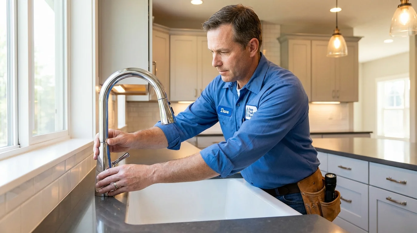 Kitchen faucet installation by Johns Plumbing LLC in Tarpon Springs