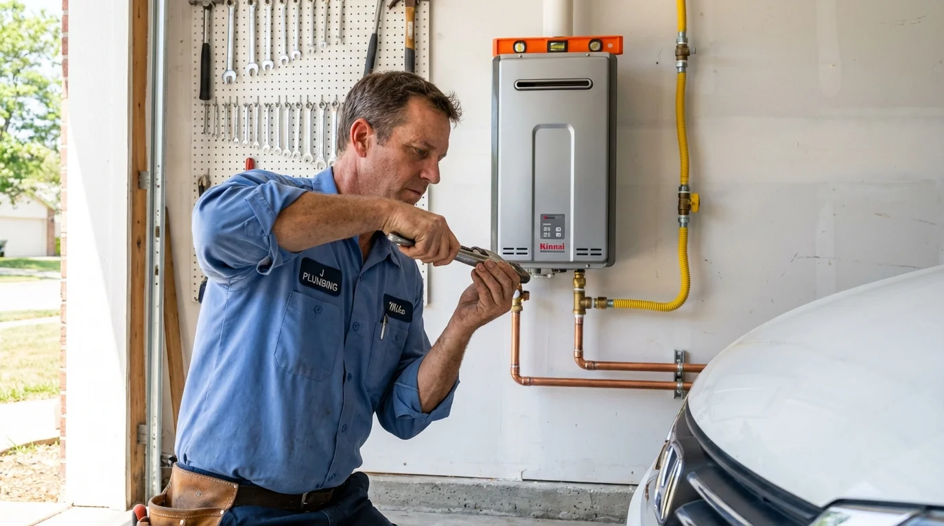 Tankless water heater installation by a Johns Plumbing LLC plumber in Tarpon Springs